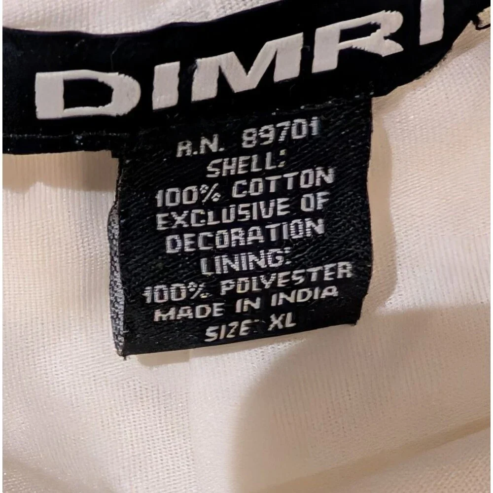 DIMR ivory /pastel yellow 100% cotton romantic peasant skirt size XL broomstick